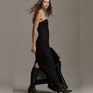 Anthropologie Pilcro Strapless Slim Denim Dress